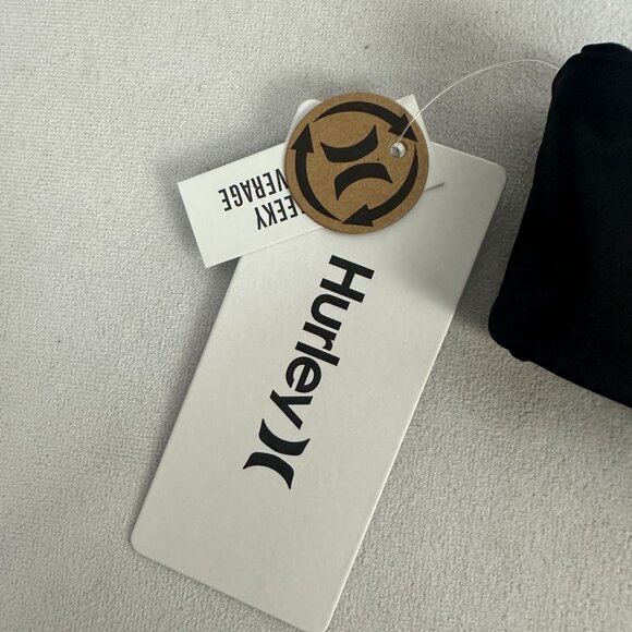 Hurley Womens Solid Cheeky Hipster Bikini Bottom Swimwear Black Size Large - Picture 4 of 11